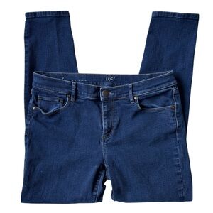 LOFT Skinny Ankle Jeans Dark Blue - 8